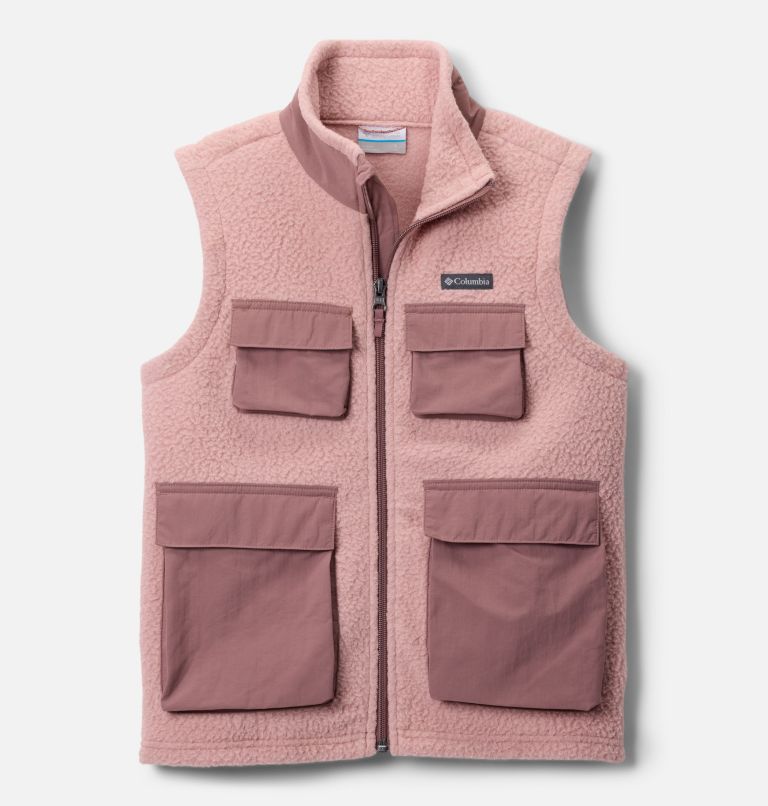 Jasper Ridge Pebbled Fleece Vest | 659 | XXS, Color: Eraser Pink, Fig, image 1