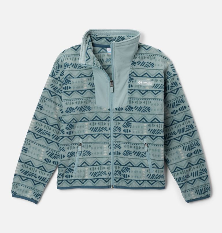 Kids' Sequoia Grove Printed Full Zip Fleece, Color: Crushed Blue Horizons, Crushed Blue, image 1
