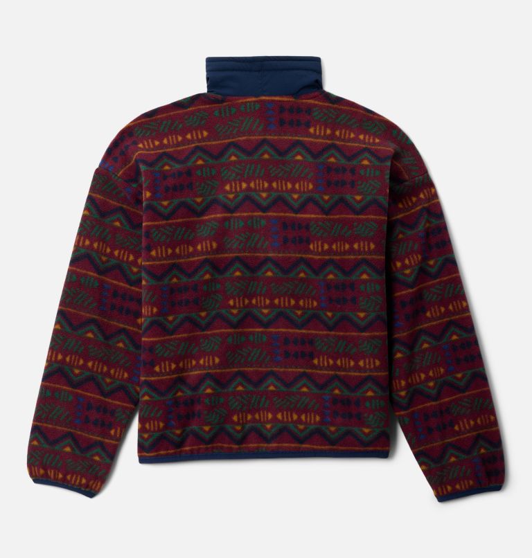 Vêtement polaire avec fermeture éclair pleine longueur Sequoia Grove pour enfant, Color: Rich Wine Horizons, Coll Navy, image 2