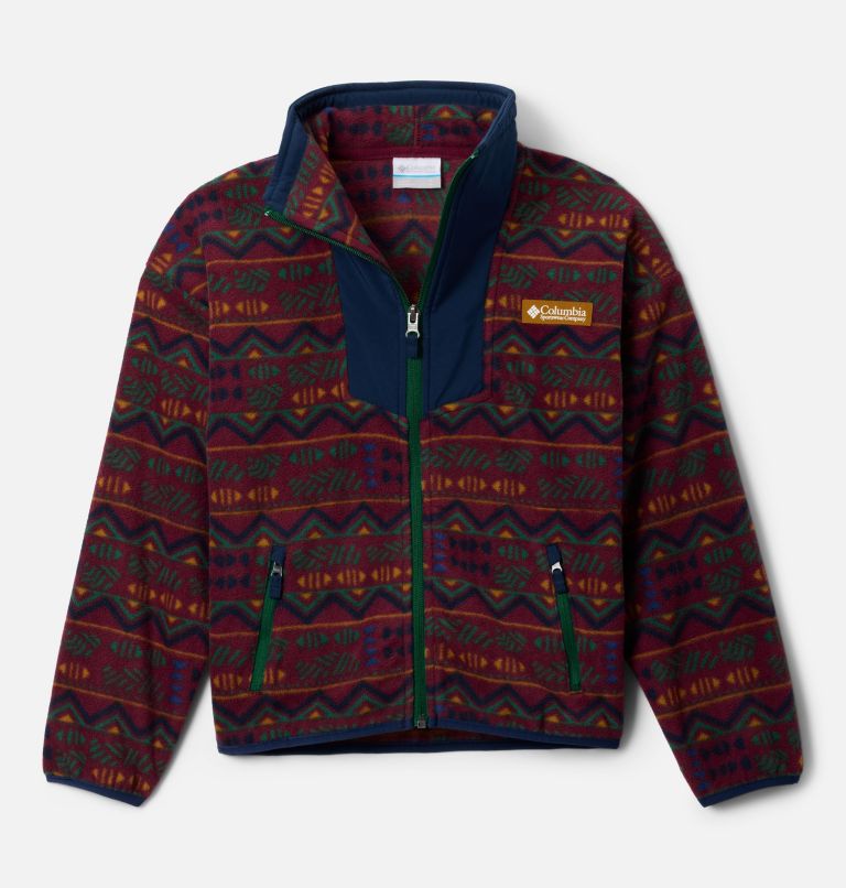 Vêtement polaire avec fermeture éclair pleine longueur Sequoia Grove pour enfant, Color: Rich Wine Horizons, Coll Navy, image 1