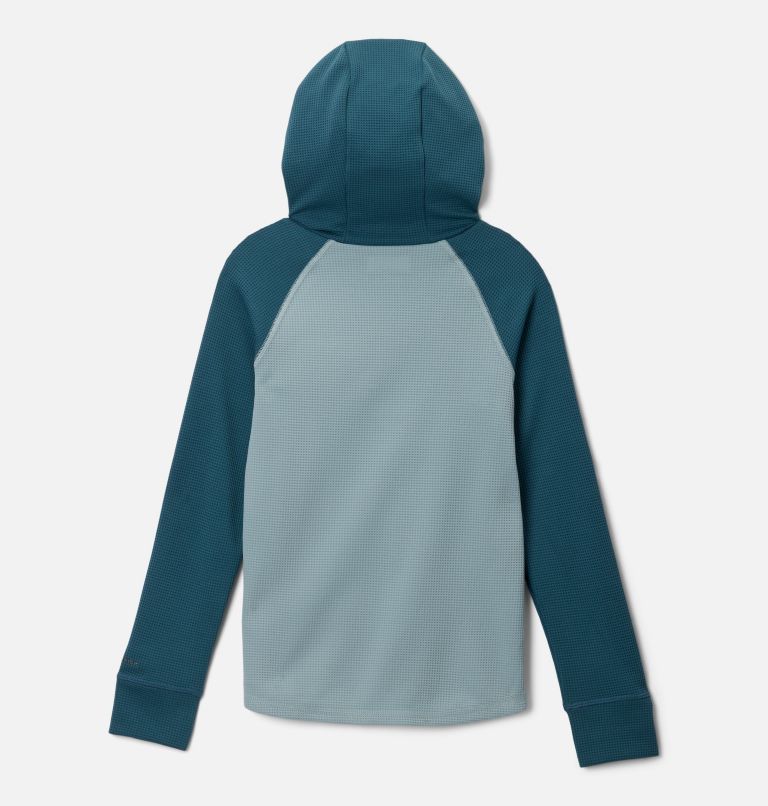 Kids' Tech Trail Utility Warm Hoodie, Color: Crushed Blue, Everblue, image 2
