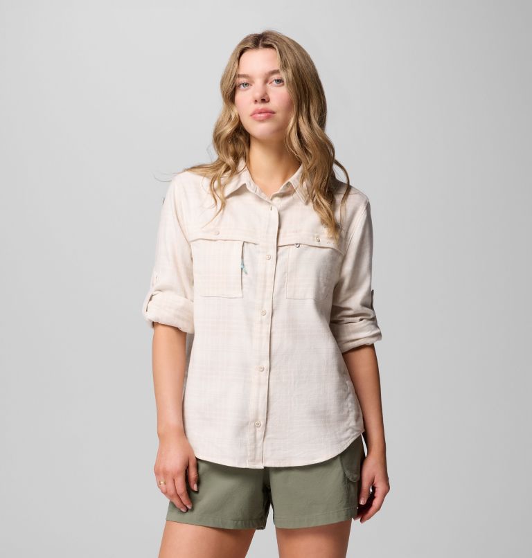 Women's Wild Cast Flannel, Color: Dark Stone Navigator Tartan, image 5