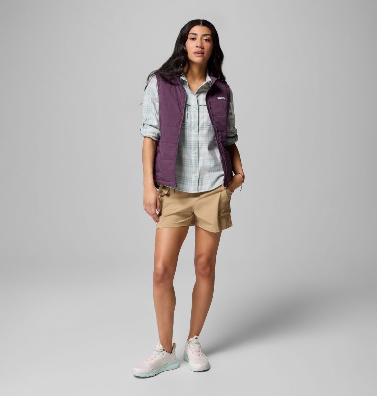 Women's Wild Cast Flannel, Color: Crushed Blue Navigator Tartan, image 2