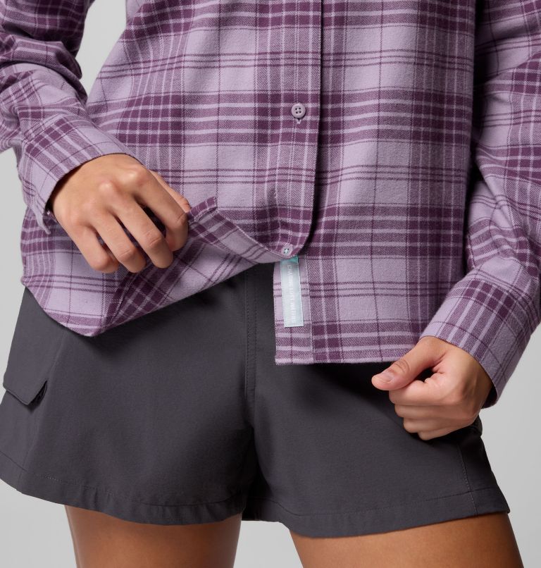 Women's Wild Cast Flannel, Color: Shale Purple Navigator Tartan, image 9