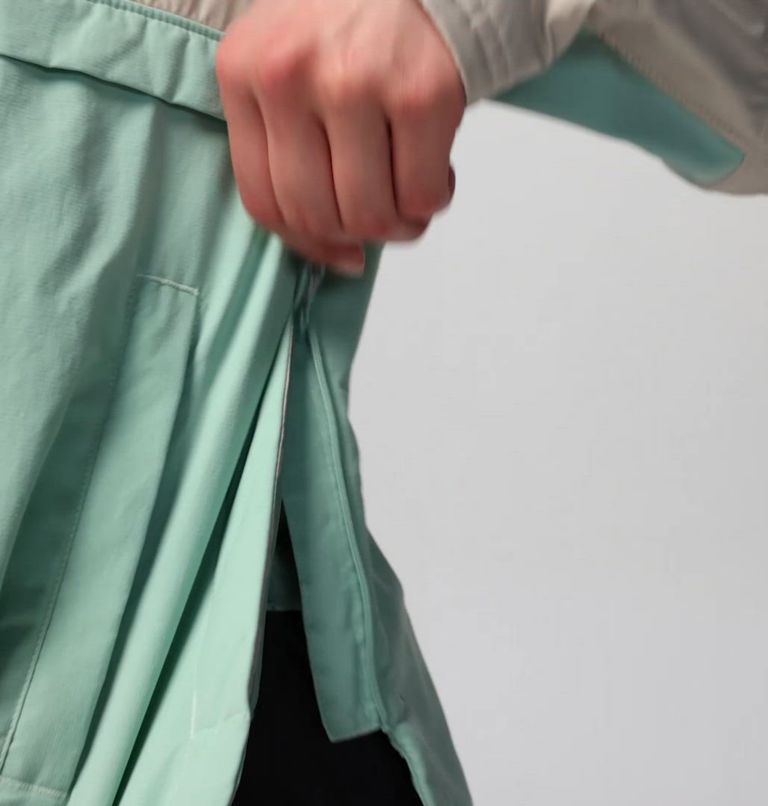 Women's PFG Uncharted II Insulated Anorak, Color: Dark Stone, Misty Jade