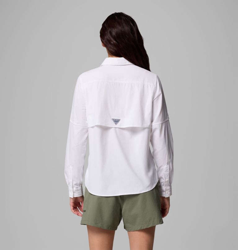 Women's PFG Bahama Elite Long Sleeve Shirt, Color: White, image 3