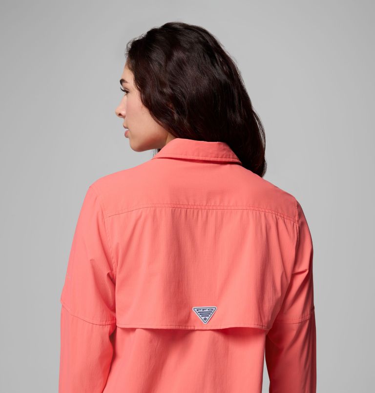 Women's PFG Bahama Elite Long Sleeve Shirt, Color: Melonade, image 9