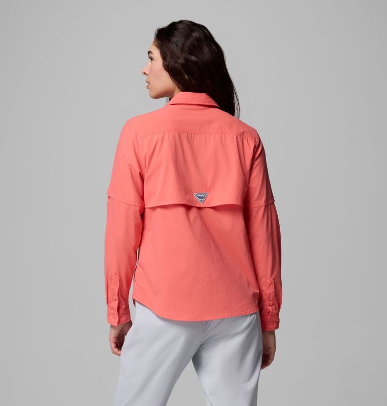 Women's PFG Bahama Elite Long Sleeve Shirt, Color: Melonade, image 3