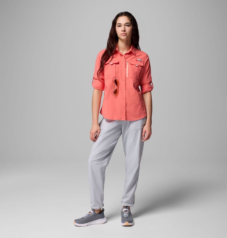 Women's PFG Bahama Elite Long Sleeve Shirt, Color: Melonade, image 2