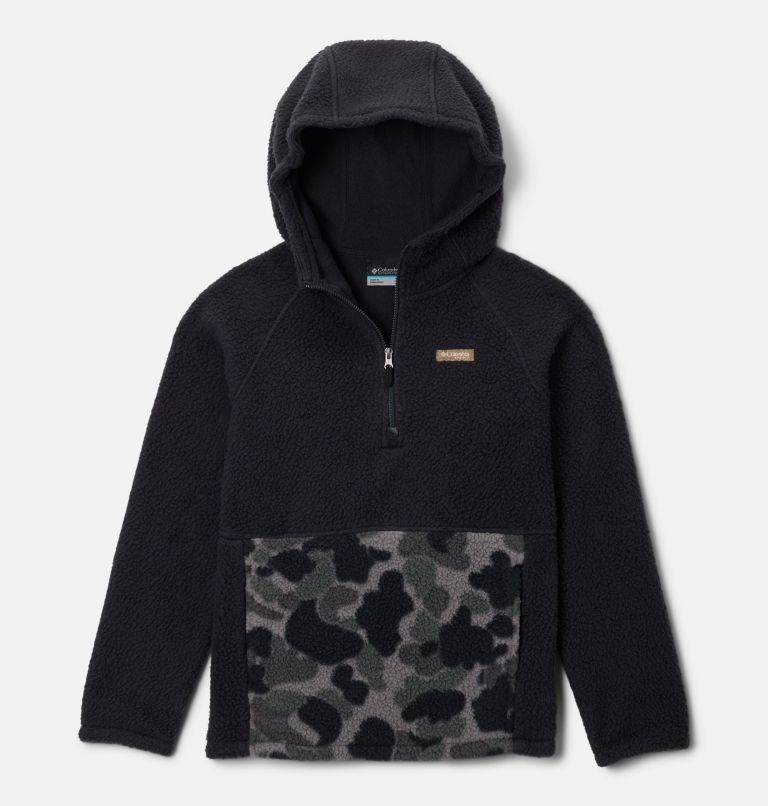 Boys' PHG Half Zip Fleece Pullover, Color: Black, Delta Hunter Cordavan, image 1