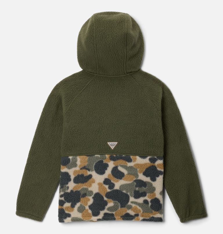 Boys' PHG Half Zip Fleece Pullover, Color: Surplus Green, Fossil Delta Hunter Camo, image 2