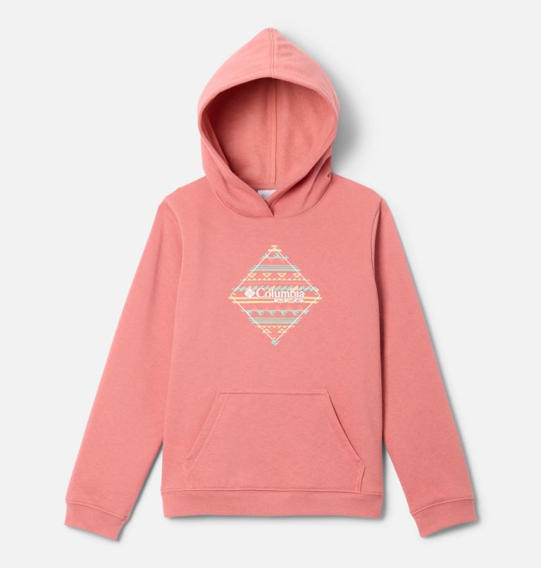 Boys' PFG Diamond Wave Hoodie, Color: Rosewood, image 1