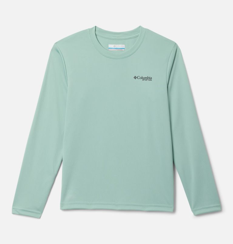 Boys' Terminal Tackle PFG Horizon Line Long Sleeve Shirt, Color: Misty Jade, image 1