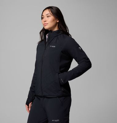 Women's Arctic Crest Hybrid Full Zip Jacket, Color: Black, image 12