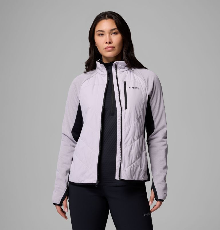 Arctic Crest Hybrid Full Zip | 551 | L, Color: Lavender Pearl, Black, image 5