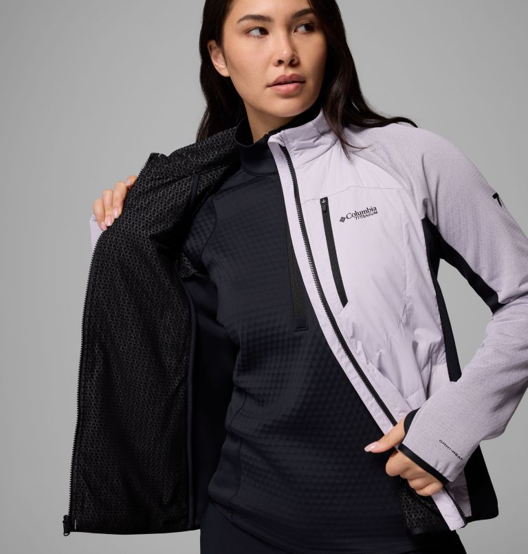Arctic Crest Hybrid Full Zip | 551 | L, Color: Lavender Pearl, Black, image 6