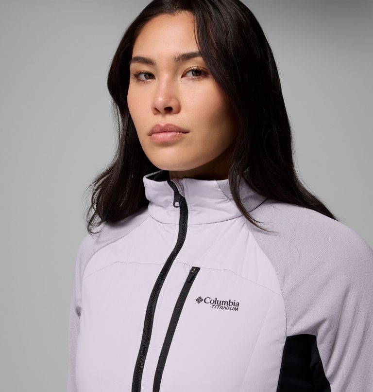 Arctic Crest Hybrid Full Zip | 551 | L, Color: Lavender Pearl, Black, image 7