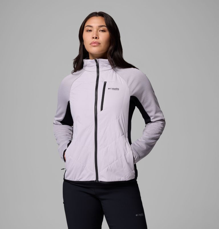 Arctic Crest Hybrid Full Zip | 551 | L, Color: Lavender Pearl, Black, image 1