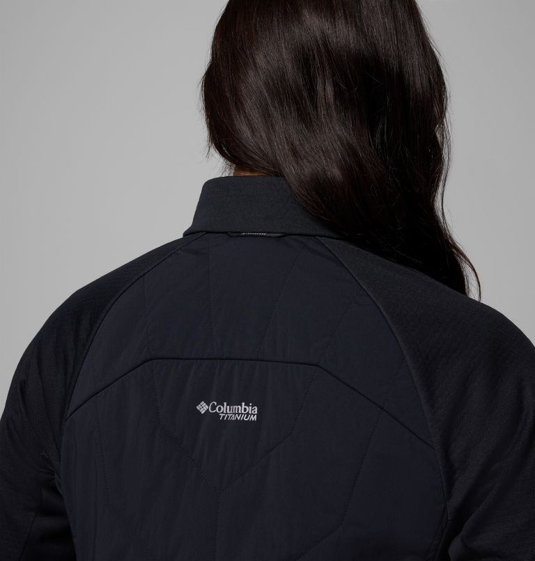 Women's Arctic Crest Hybrid Technical Fleece Jacket, Color: Black, image 9