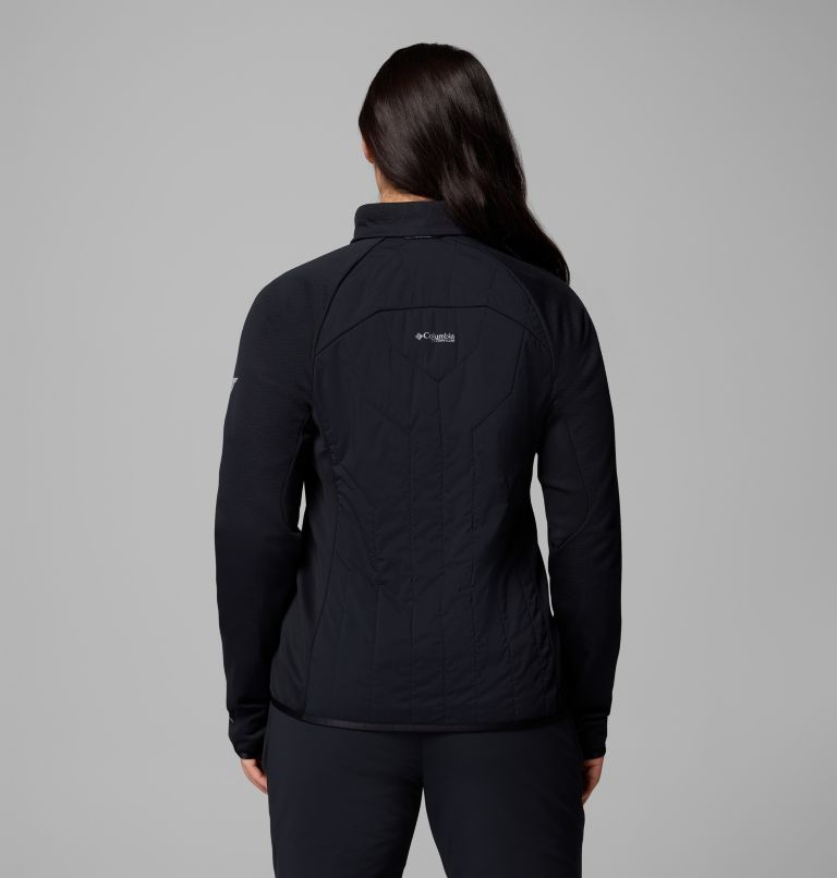 Women's Arctic Crest Hybrid Technical Fleece Jacket, Color: Black, image 3