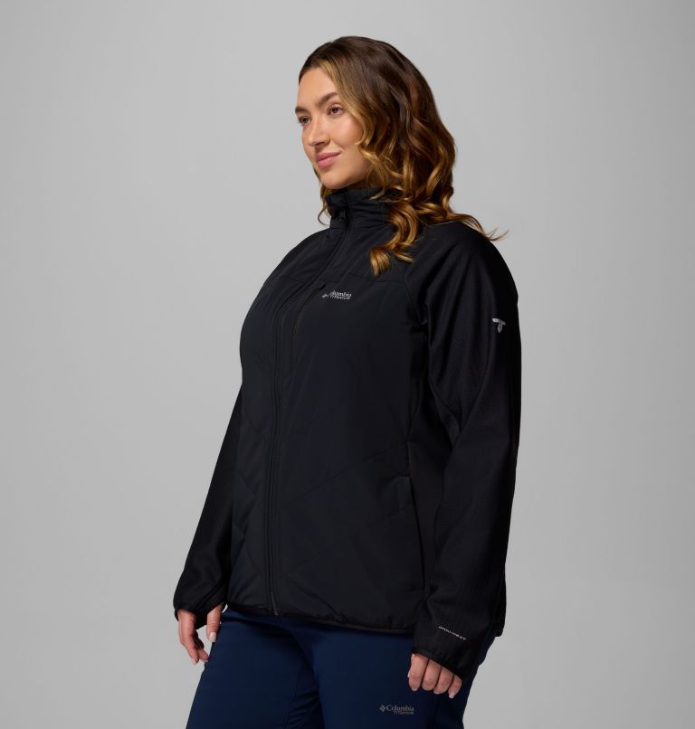 Women's Arctic Crest Hybrid Full Zip - Plus Size, Color: Black, image 4