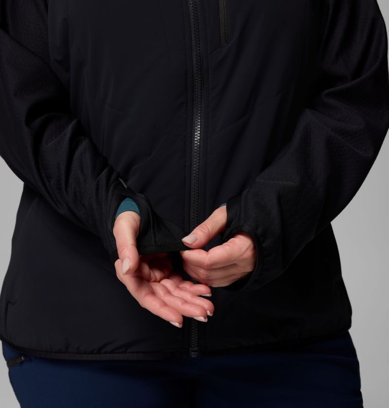 Women's Arctic Crest Hybrid Full Zip - Plus Size, Color: Black, image 8