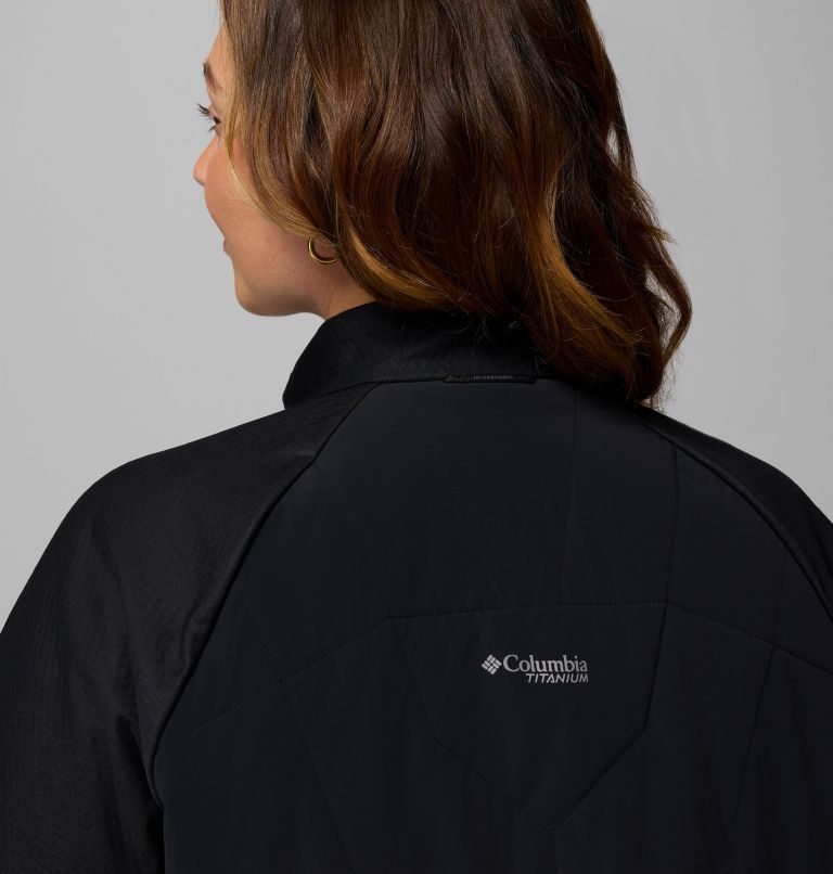 Women's Arctic Crest Hybrid Full Zip - Plus Size, Color: Black, image 9