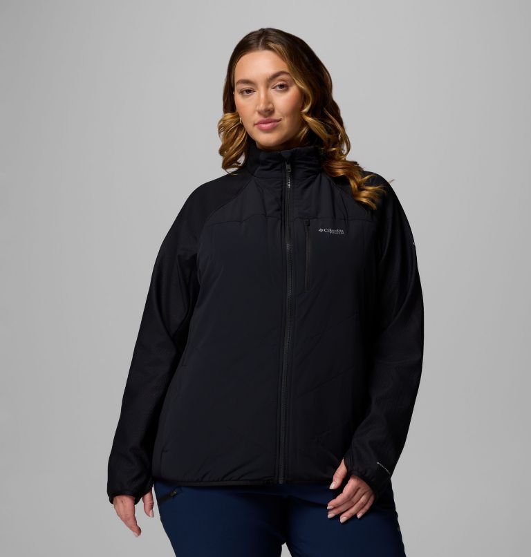 Women's Arctic Crest Hybrid Full Zip - Plus Size, Color: Black, image 1