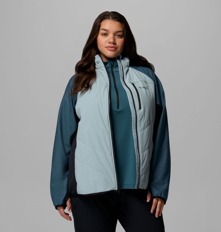 Arctic Crest Hybrid Full Zip | 461 | 2X, Color: Crushed Blue, Everblue, Black, image 5