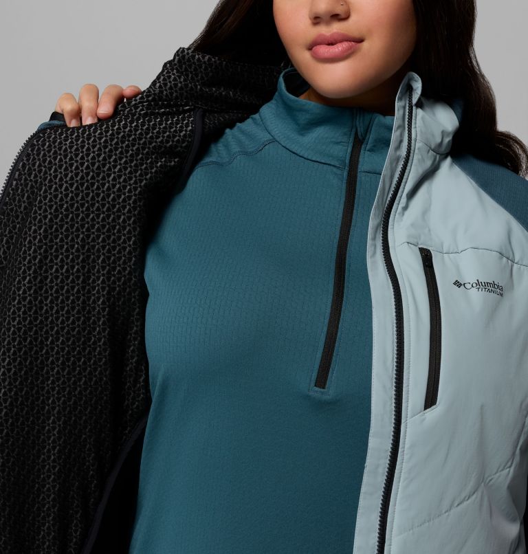 Arctic Crest Hybrid Full Zip | 461 | 2X, Color: Crushed Blue, Everblue, Black, image 6