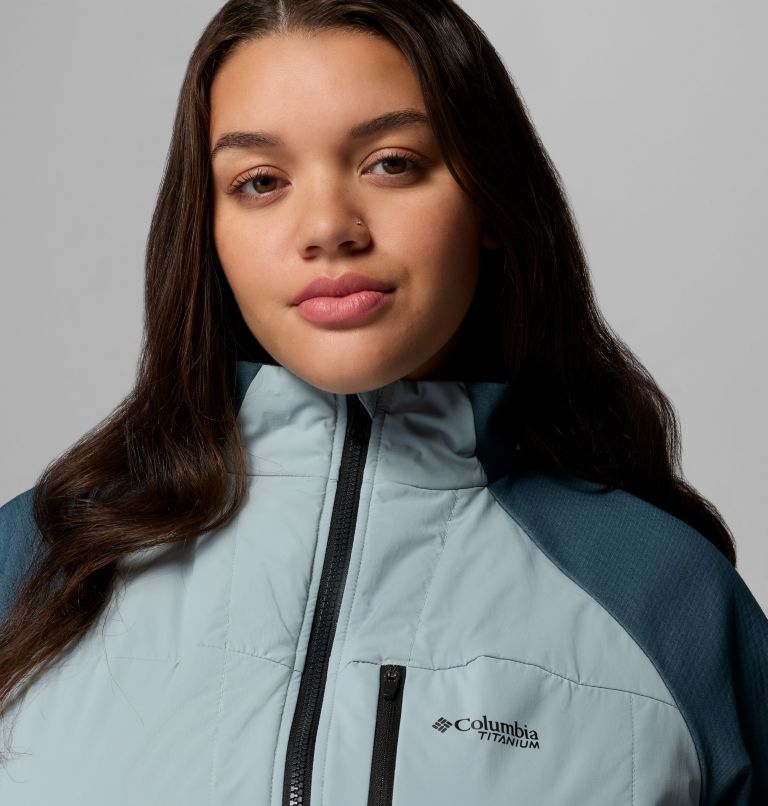 Arctic Crest Hybrid Full Zip | 461 | 2X, Color: Crushed Blue, Everblue, Black, image 7