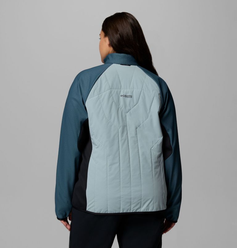 Arctic Crest Hybrid Full Zip | 461 | 2X, Color: Crushed Blue, Everblue, Black, image 3