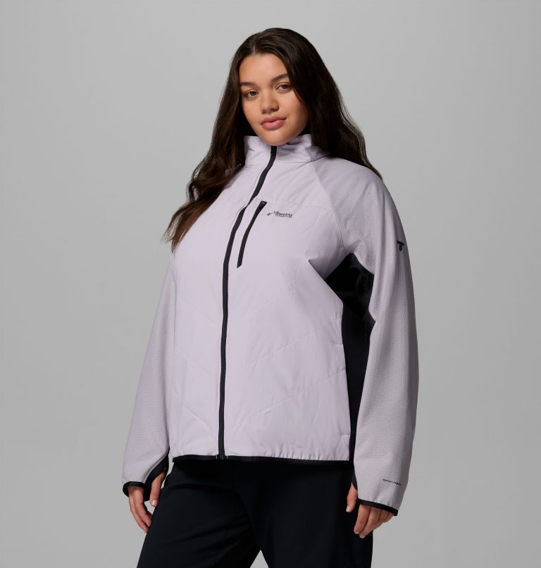 Arctic Crest Hybrid Full Zip | 551 | 2X, Color: Lavender Pearl, Black, image 4