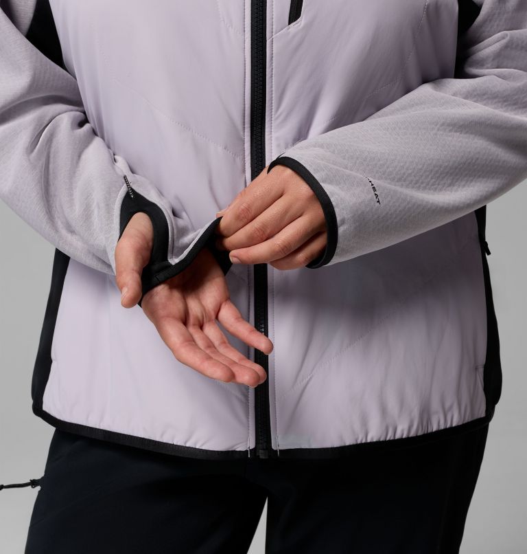 Arctic Crest Hybrid Full Zip | 551 | 2X, Color: Lavender Pearl, Black, image 8