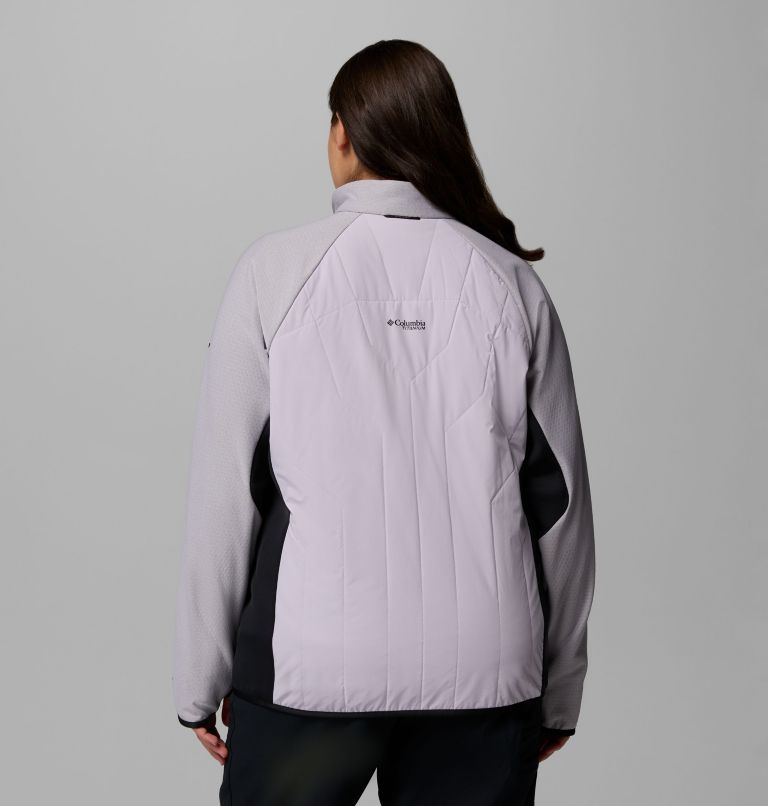 Arctic Crest Hybrid Full Zip | 551 | 2X, Color: Lavender Pearl, Black, image 3