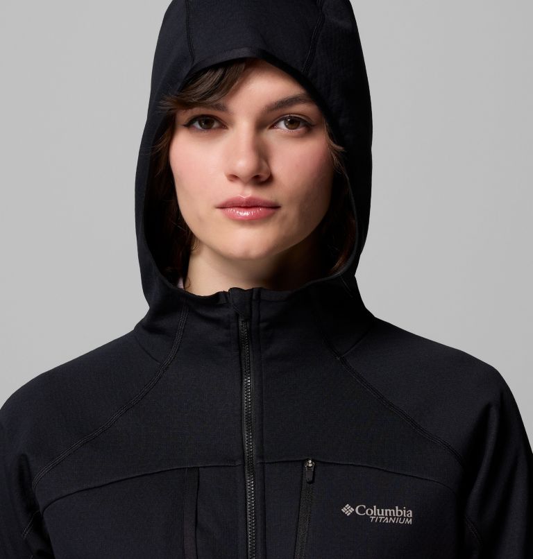Women's Arctic Crest Bonded Full Zip Jacket, Color: Black, image 7