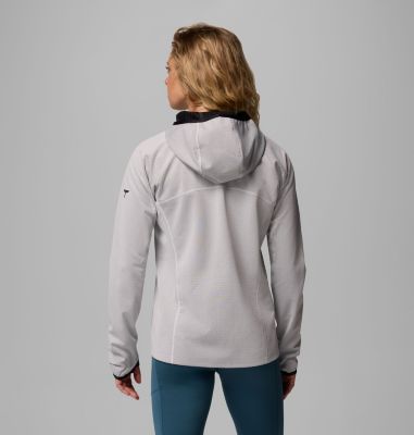 Women's Arctic Crest Bonded Full Zip Jacket, Color: Sea Salt, Black, image 3