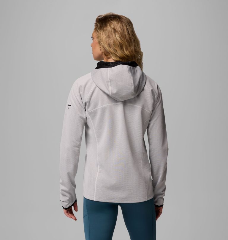 Women's Arctic Crest Bonded Full Zip Jacket, Color: Sea Salt, Black, image 3