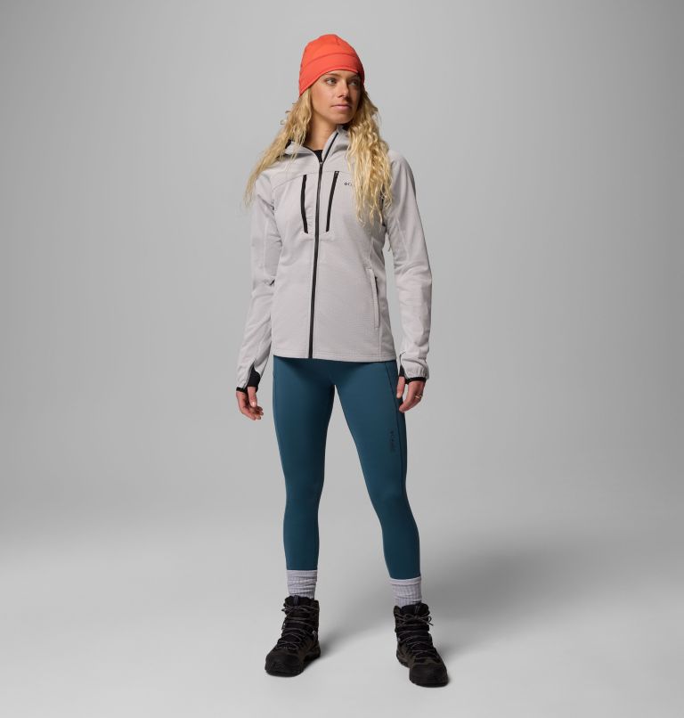 Women's Arctic Crest Bonded Full Zip Jacket, Color: Sea Salt, Black, image 10