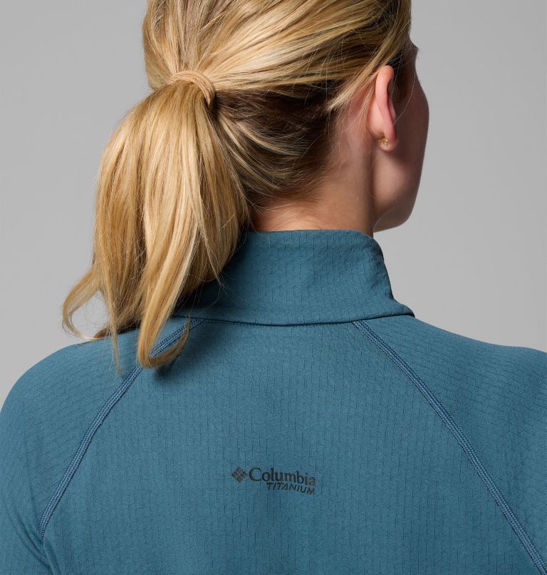 Women's DriVenture Half Zip Shirt, Color: Everblue, Black, image 8