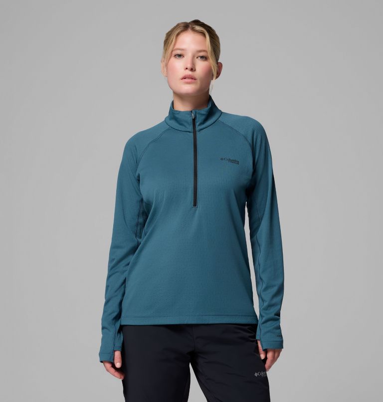 Women's DriVenture Half Zip Shirt, Color: Everblue, Black, image 1