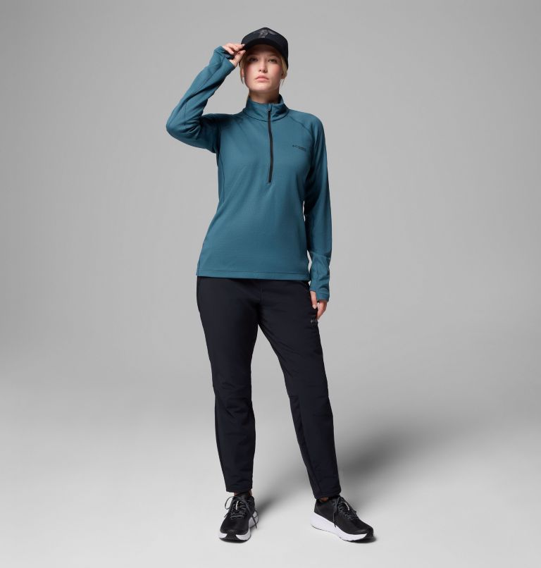 Women's DriVenture Half Zip Shirt, Color: Everblue, Black, image 2