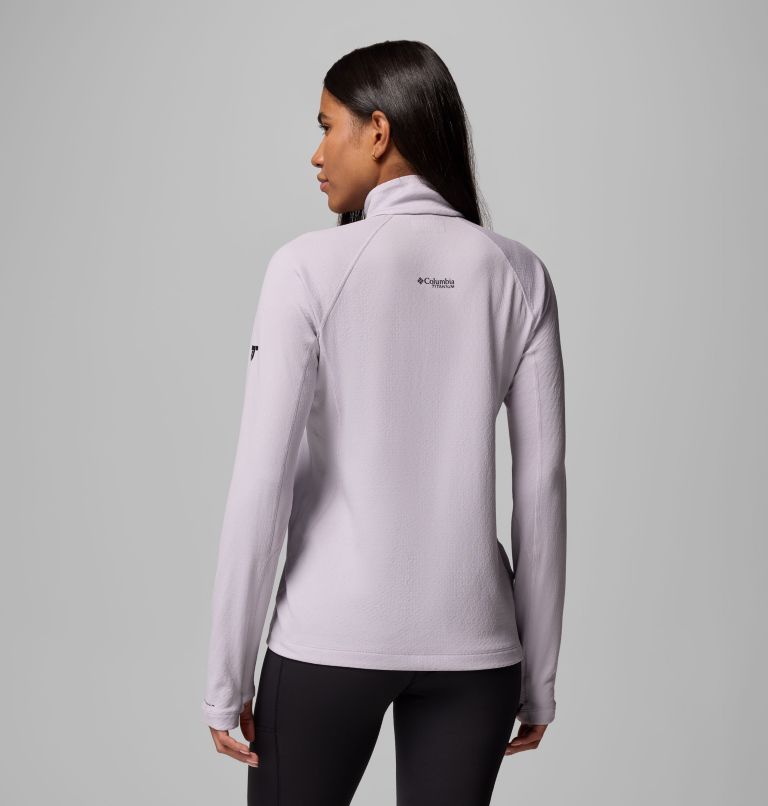Women's DriVenture Half Zip Shirt, Color: Lavender Pearl, White, image 3