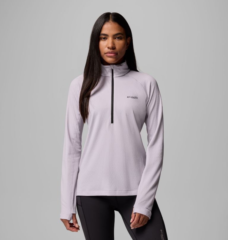 Women's DriVenture Half Zip Shirt, Color: Lavender Pearl, White, image 1
