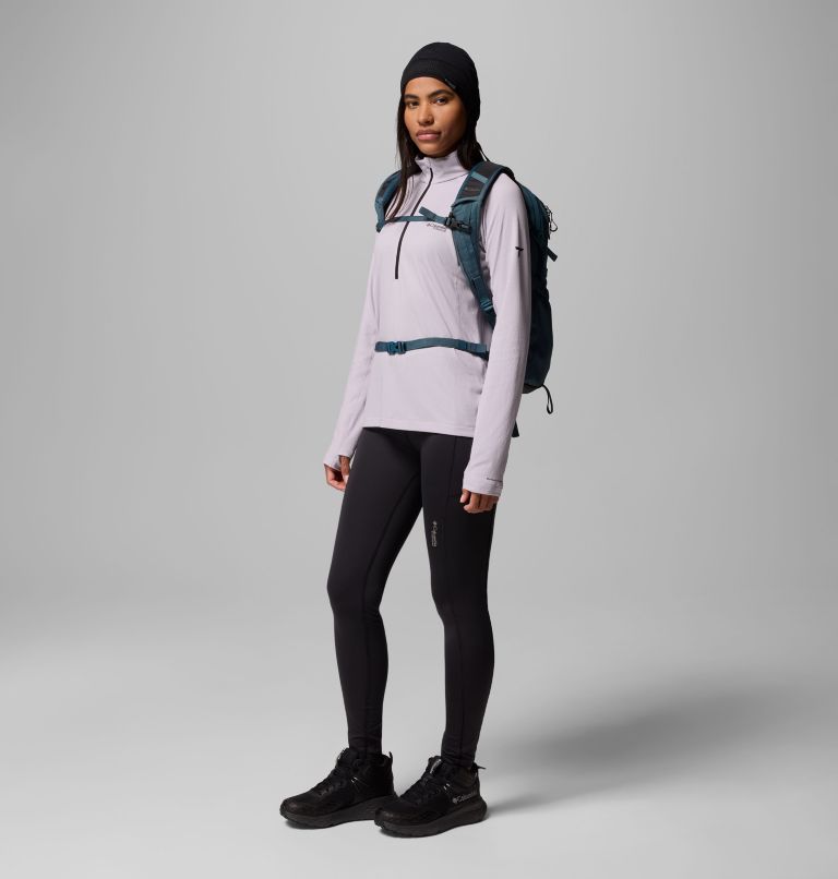 Women's DriVenture Half Zip Shirt, Color: Lavender Pearl, White, image 2