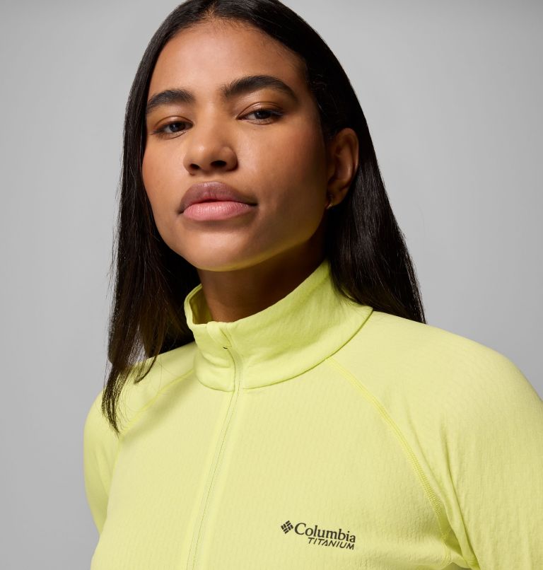 Women's DriVenture Half Zip Shirt, Color: Neon Light, White, image 6