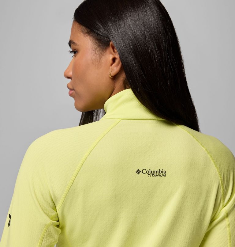 Women's DriVenture Half Zip Shirt, Color: Neon Light, White, image 8