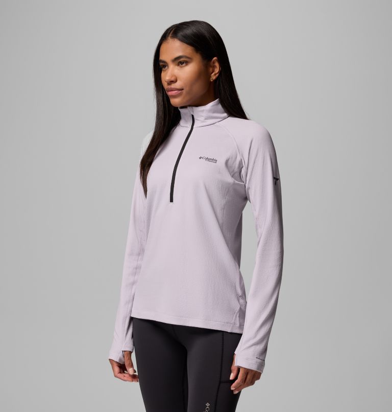 T-shirt Technique Manches Longues DriVenture Femme, Color: Lavender Pearl, White, image 4