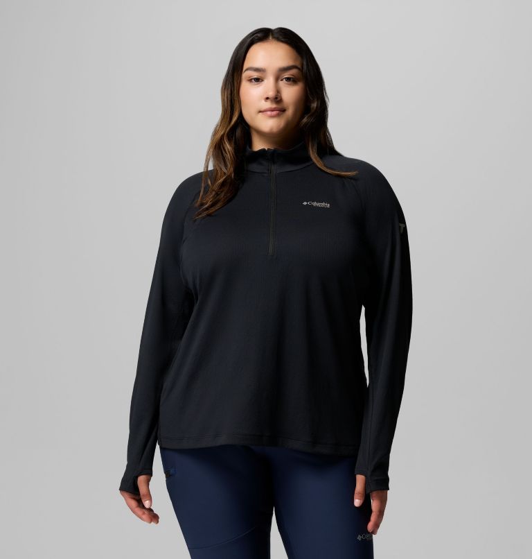 Women's DriVenture Half Zip Shirt - Plus Size, Color: Black, image 1