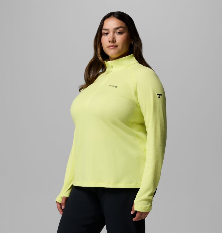 Women's DriVenture Half Zip Shirt - Plus Size, Color: Neon Light, White, image 4